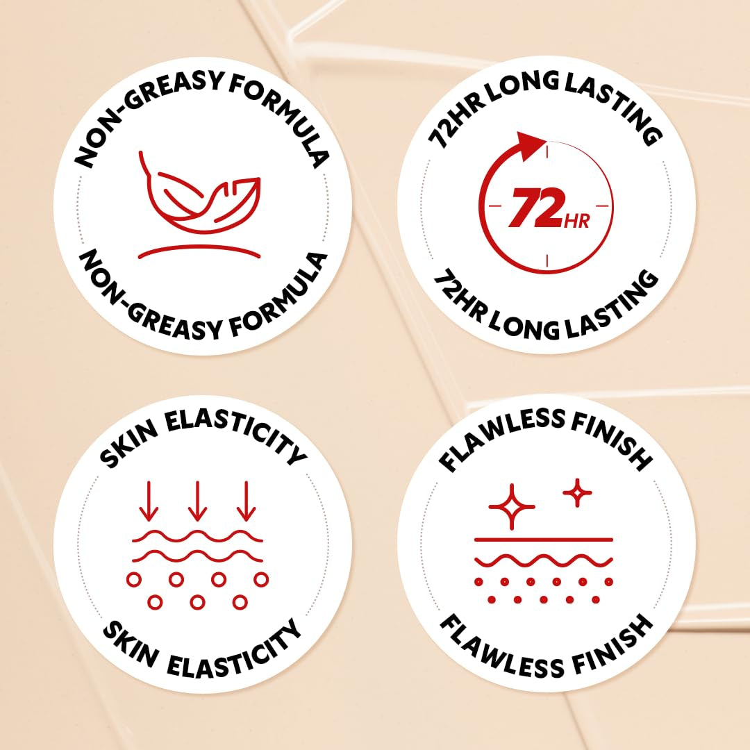 Mask Fit Red Cushion Foundation | Full Coverage, Weightless, Skin Fit, Satin Glow Finish, Korean Makeup BB Foundation, Beauty, Tattoo Cover Up, Buildable (#21W Natural Ivory, 0.63 Fl Oz)