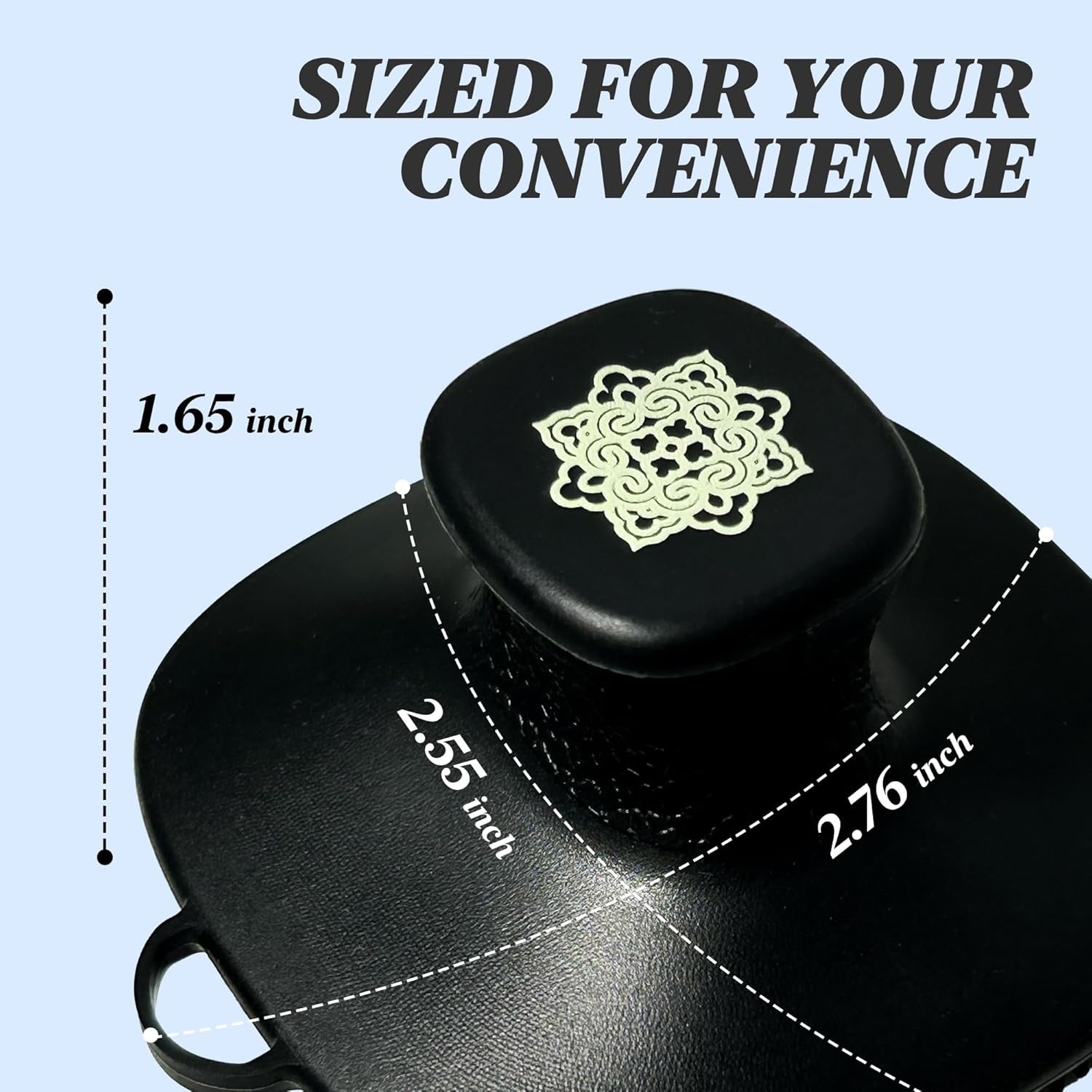 [K-Beauty]  Porcelain-Skin Facial Polishing Brush | Non-Slip Face and Body Silicone Scrubber | Korean Skin Care Facial Cleansing Brush | Portable Face Scrubber Exfoliator (Black)