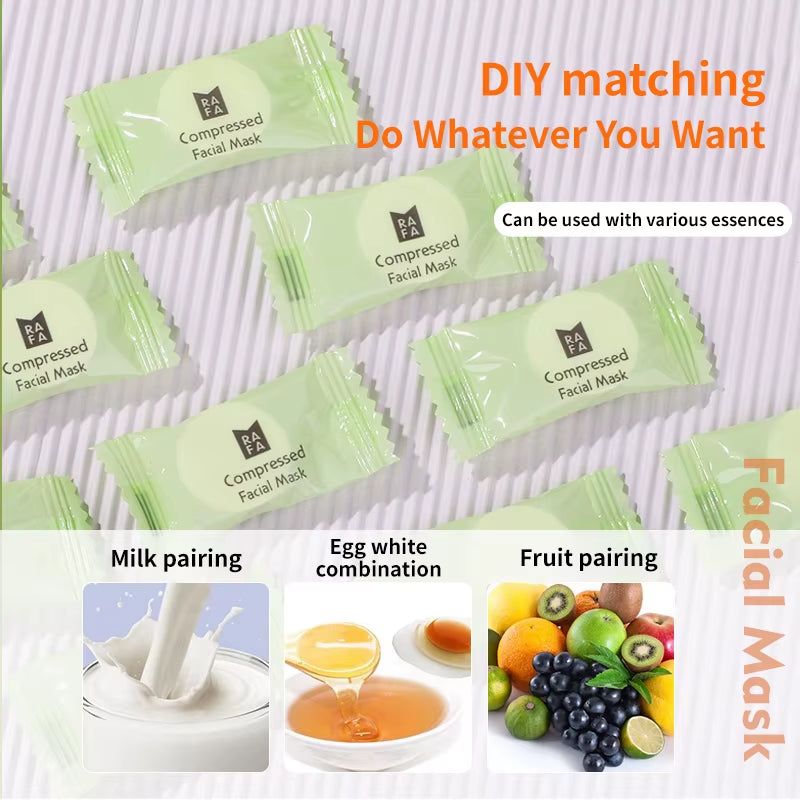 50Pcs Disposable Facial Mask Korean Compressed Silk Towel Skin Facial Spa Moisture Paper Film Beauty Women DIY Face Care Tool