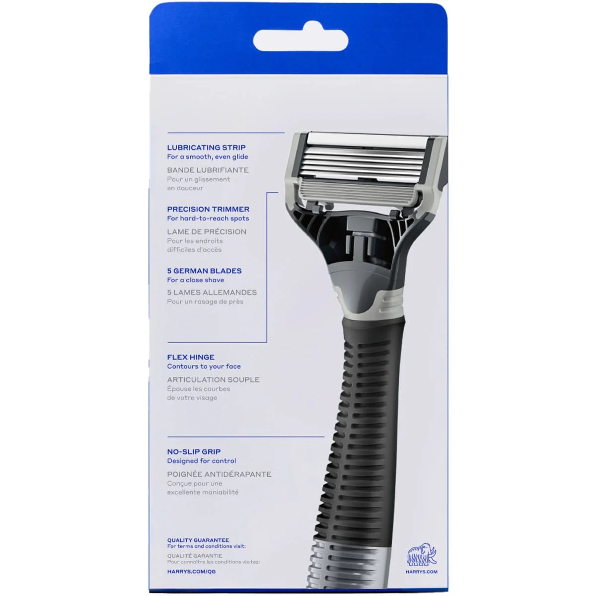 Original Shaving Razor for Men with 2 Razor Blade Refill Cartridges, Charcoal Gray