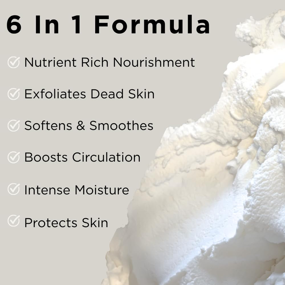 Exfoliating Vanilla Body Scrub (21Oz) Goat Milk, Milky Rich, All Natural, USA Made, Self Care Gifts for Women, Teens, Men Sensitive Skin Nourishing, Hydrating, Non-Toxic