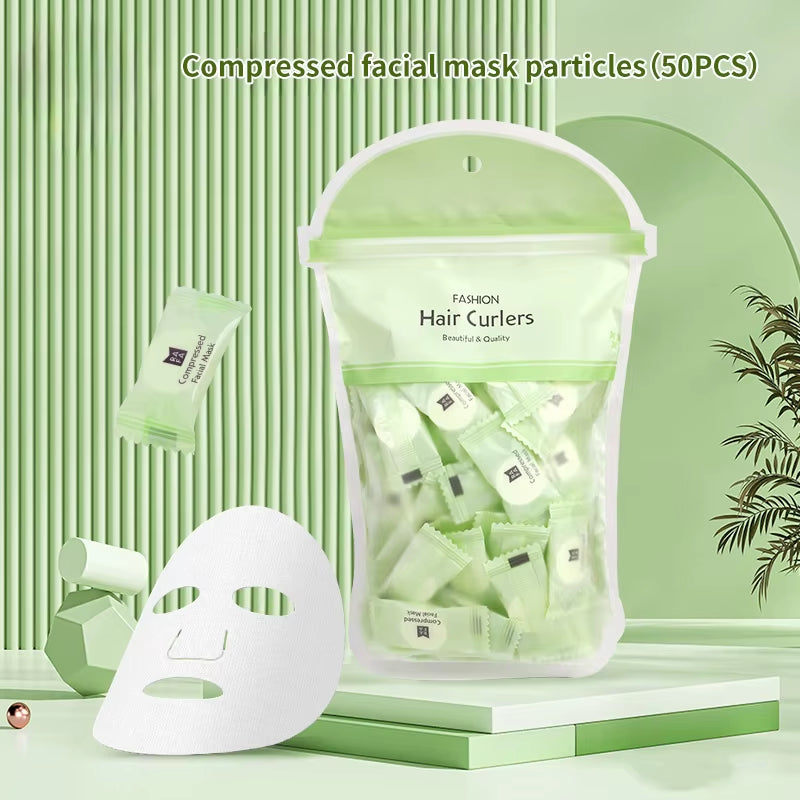 50Pcs Disposable Facial Mask Korean Compressed Silk Towel Skin Facial Spa Moisture Paper Film Beauty Women DIY Face Care Tool