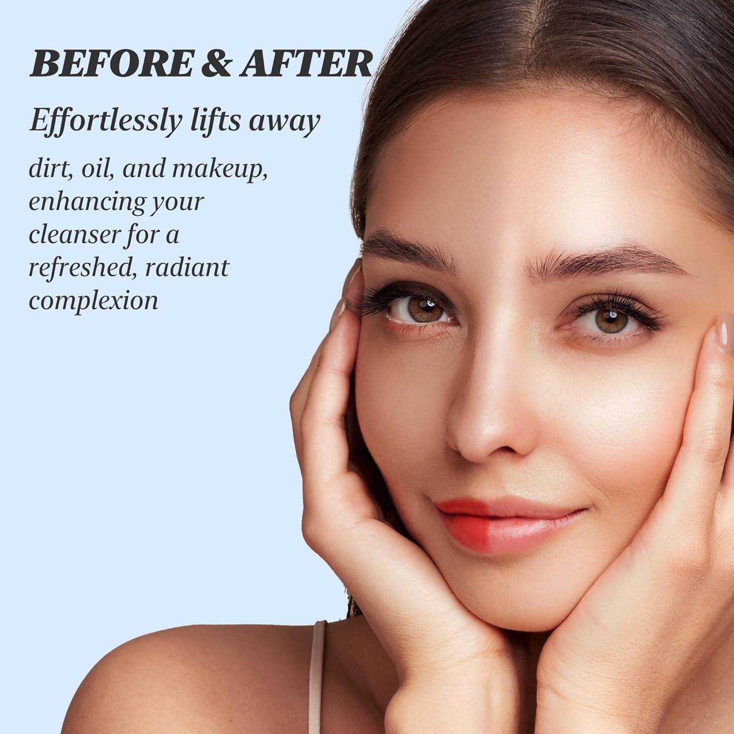 [K-Beauty]  Porcelain-Skin Facial Polishing Brush | Non-Slip Face and Body Silicone Scrubber | Korean Skin Care Facial Cleansing Brush | Portable Face Scrubber Exfoliator (Black)