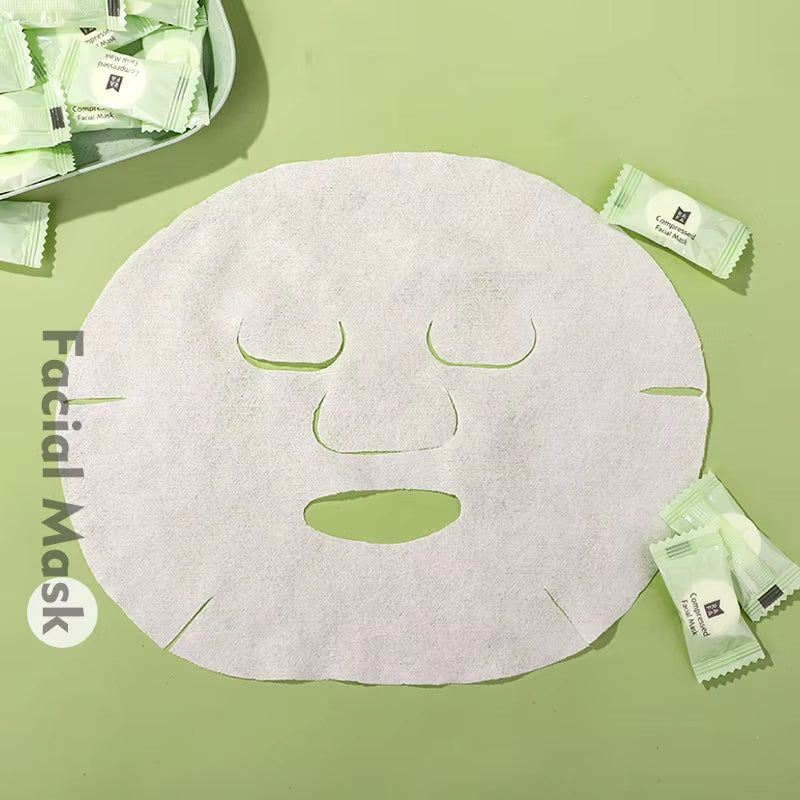 50Pcs Disposable Facial Mask Korean Compressed Silk Towel Skin Facial Spa Moisture Paper Film Beauty Women DIY Face Care Tool