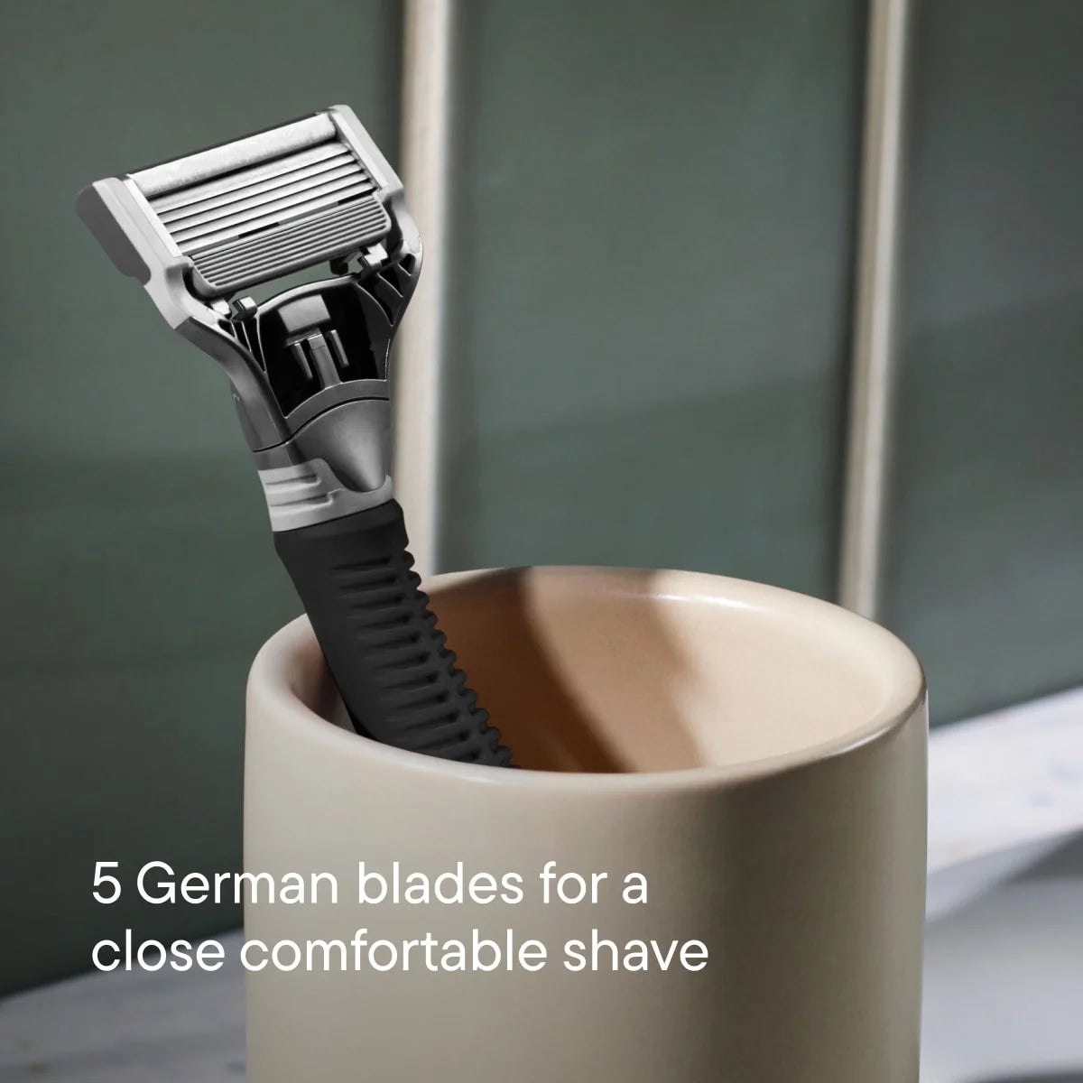 Original Shaving Razor for Men with 2 Razor Blade Refill Cartridges, Charcoal Gray