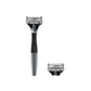 Original Shaving Razor for Men with 2 Razor Blade Refill Cartridges, Charcoal Gray